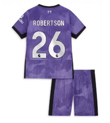 Liverpool Andrew Robertson #26 Tredjeställ Barn 2023-24 Kortärmad (+ Korta byxor)